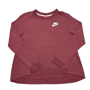 Nike Burgundy Pullover Crewneck Sweatshirt Longsleeve